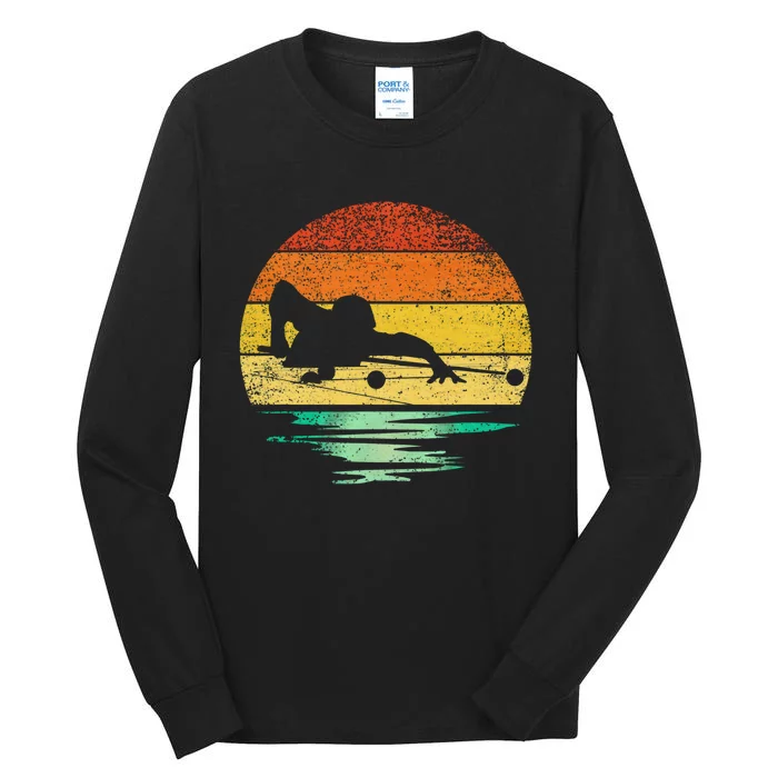 Vintage Billiards Pool Retro Sunset Billiards Tall Long Sleeve T-Shirt