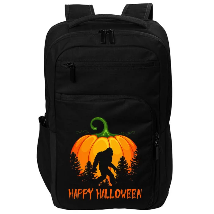 Vintage Bigfoot Pumpkin Halloween Impact Tech Backpack