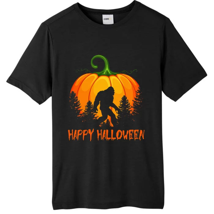 Vintage Bigfoot Pumpkin Halloween ChromaSoft Performance T-Shirt