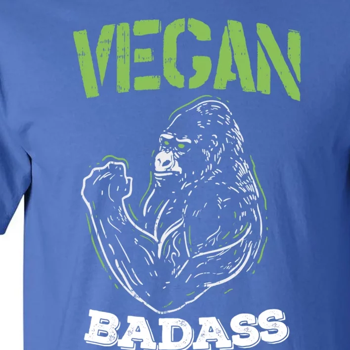 Vegan Badass Plant Powered Muscle Veggie Go Green Fitness Gift Tall T-Shirt