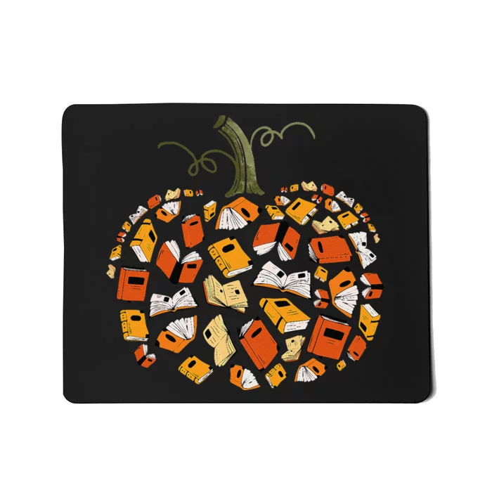 Vintage Book Pumpkin Autumn Fall Librarians Bookworm Teacher Gift Mousepad