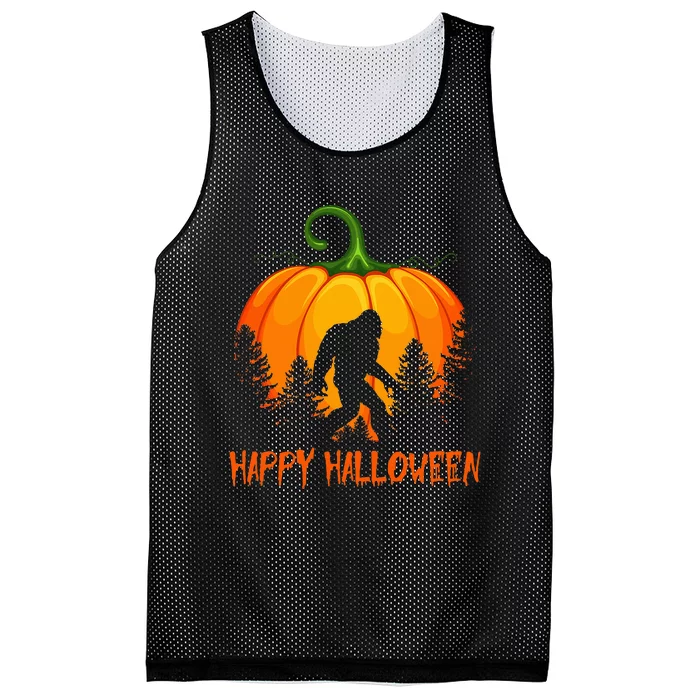 Vintage Bigfoot Pumpkin Halloween Mesh Reversible Basketball Jersey Tank