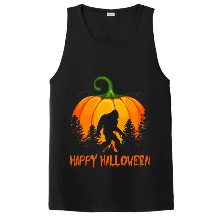 Vintage Bigfoot Pumpkin Halloween Performance Tank