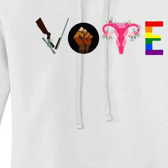 Vote Blm P.R.O C.H.O.I.C.E Gun Lgbtq+ Women's Pullover Hoodie