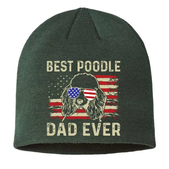 Vintage Best Poodle Dad Ever Dog Lover Tees Fathers Day 8 1/2in Sustainable Knit Beanie