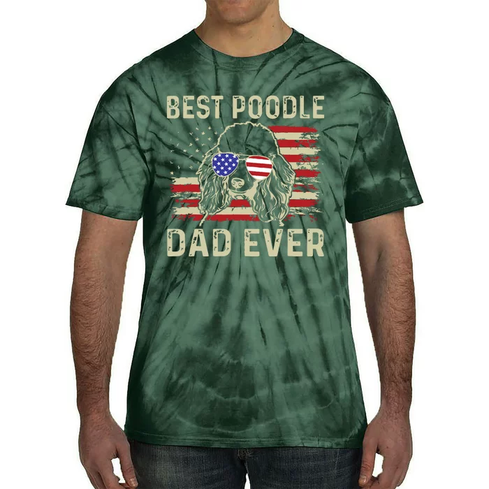 Vintage Best Poodle Dad Ever Dog Lover Tees Fathers Day Tie-Dye T-Shirt