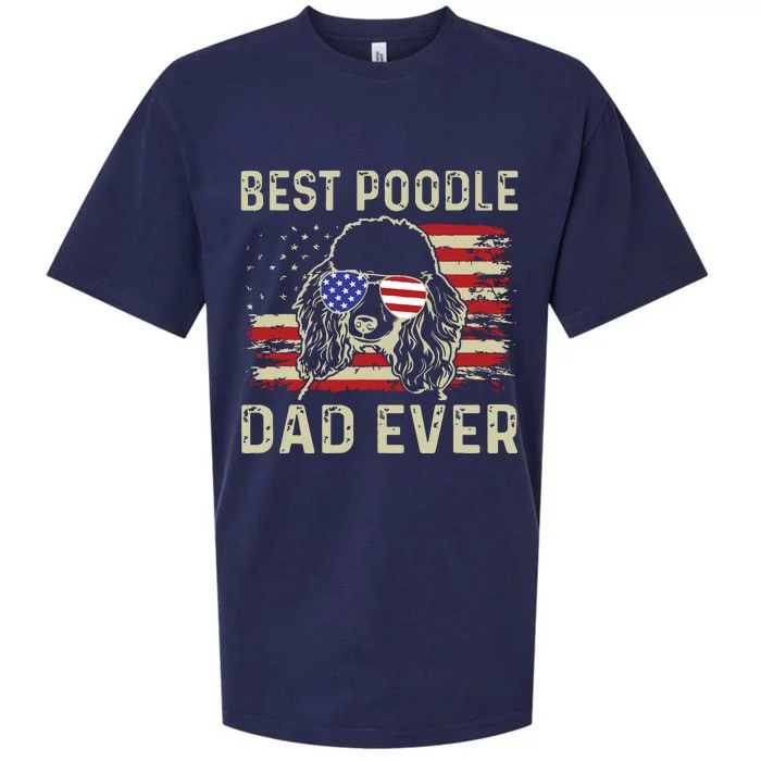 Vintage Best Poodle Dad Ever Dog Lover Tees Fathers Day Sueded Cloud Jersey T-Shirt