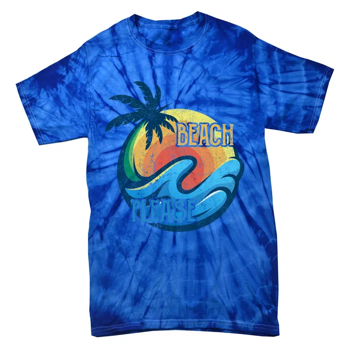 Vintage Beach Please Vacay Summer Vacation Vibes Palm Cruise Gift Tie-Dye T-Shirt