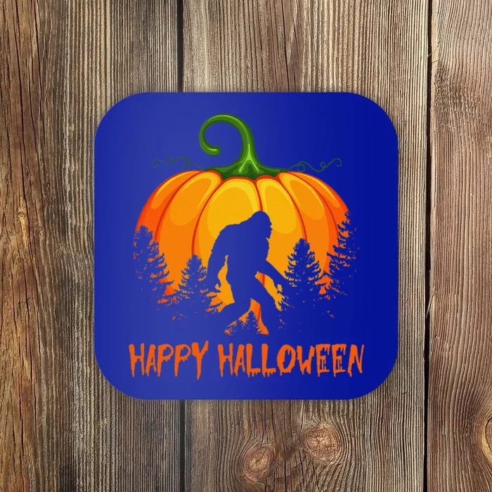 Vintage Bigfoot Pumpkin Halloween Coaster