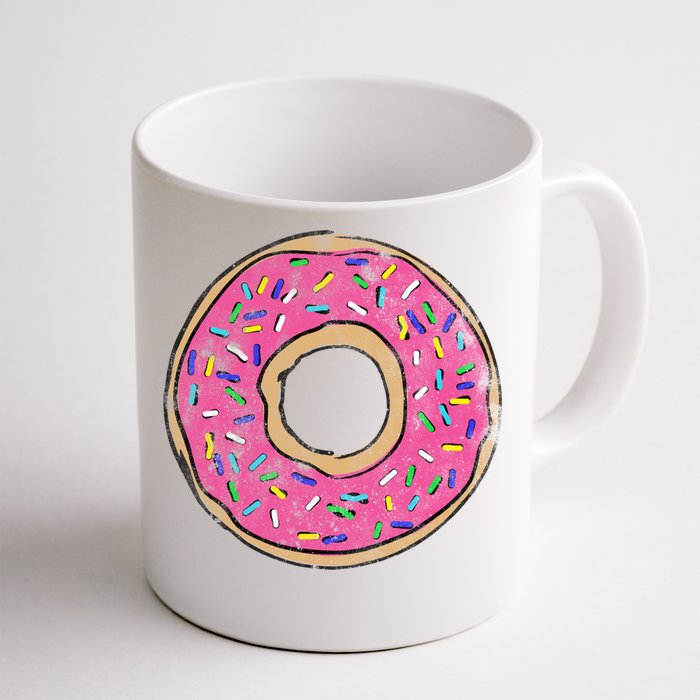 Vintage Big Pink Donut Meaningful Gift Front & Back Coffee Mug