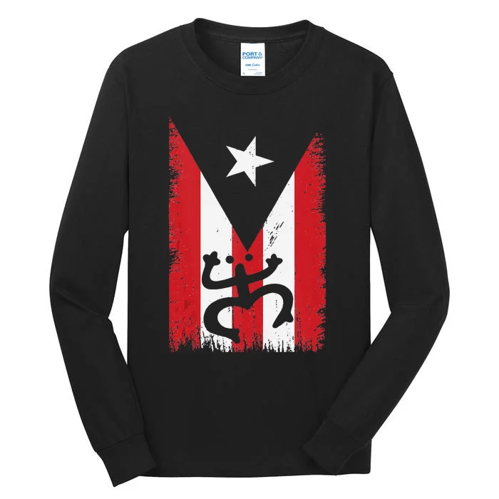 Vintage Boricua Puerto Rican Puerto Rico Flag Retro Tall Long Sleeve T-Shirt