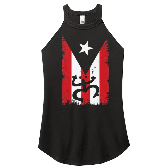 Vintage Boricua Puerto Rican Puerto Rico Flag Retro Women’s Perfect Tri Rocker Tank