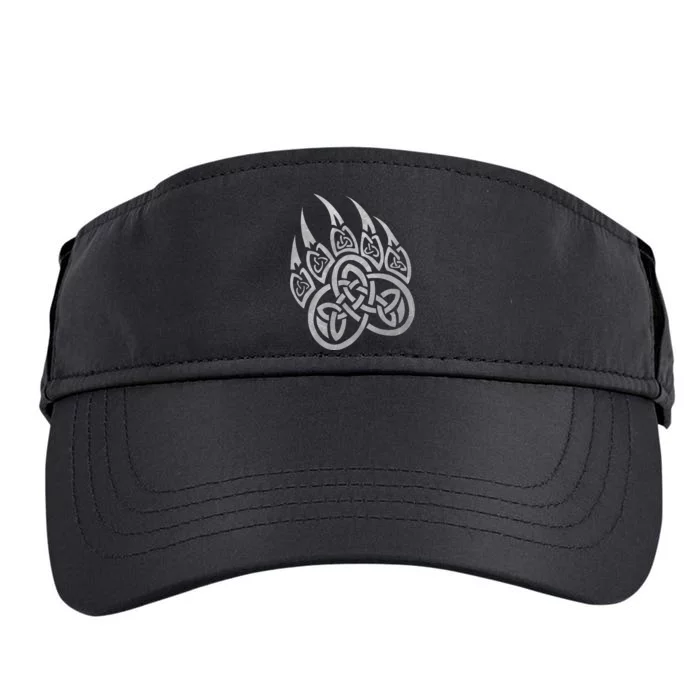 Viking Bear Paw Tribal Celtic Knot Pattern Vintage Adult Drive Performance Visor