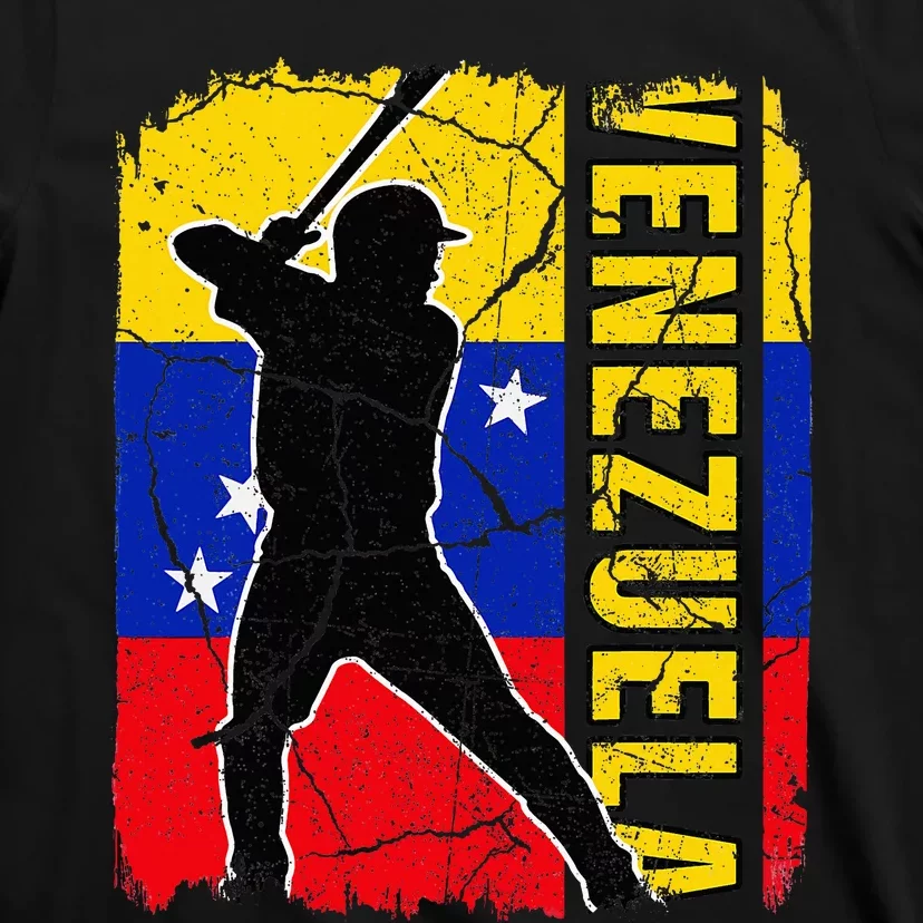 Venezuelan Baseball Player Venezuela Flag Baseball Fans T-Shirt