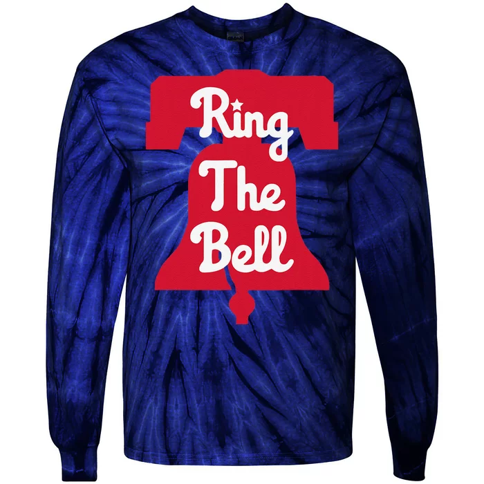 Vintage Baseball Ring The Bel.L Philadelphia Baseball Tie-Dye Long Sleeve Shirt