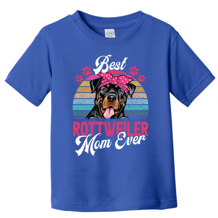 Vintage Best Rottweiler Mom Ever Gift Toddler T-Shirt