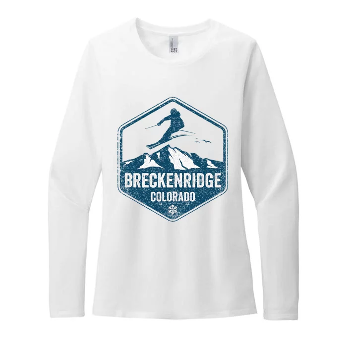 Vintage Breckenridge Retro Logo Ski Womens CVC Long Sleeve Shirt