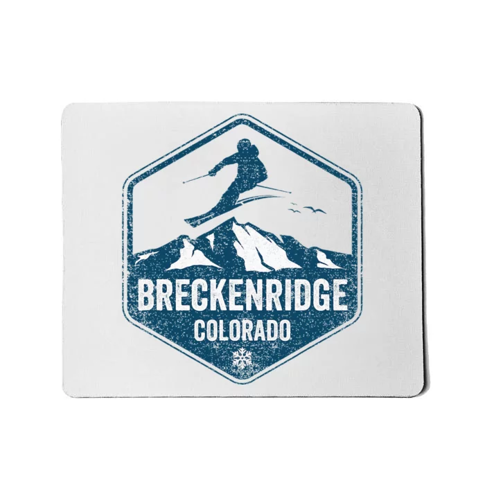 Vintage Breckenridge Retro Logo Ski Mousepad