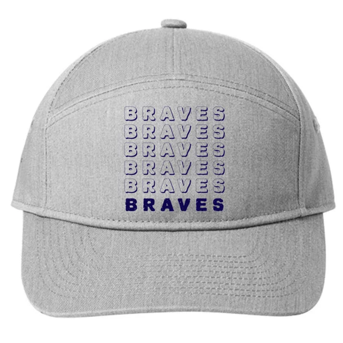 Vintage Braves Retro Throwback 7-Panel Snapback Hat