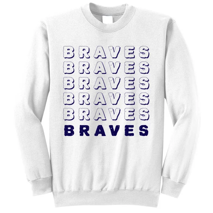 Vintage Braves Retro Throwback Sweatshirt