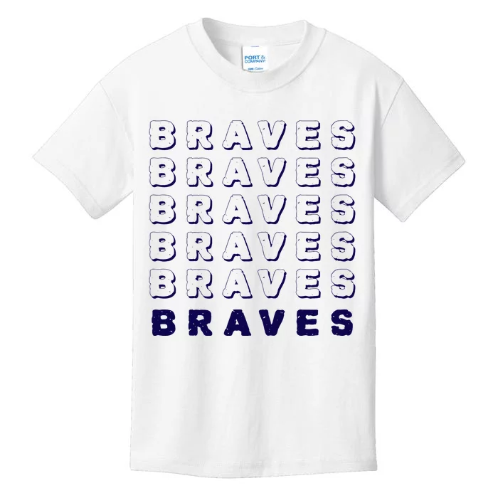 Vintage Braves Retro Throwback Kids T-Shirt