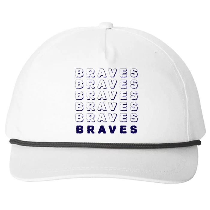 Vintage Braves Retro Throwback Snapback Five-Panel Rope Hat