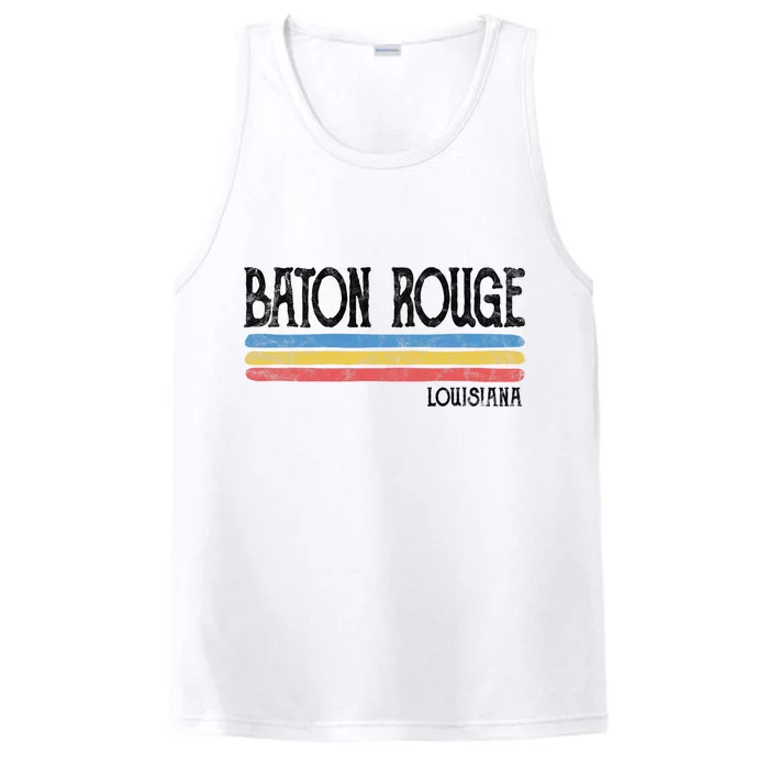 Vintage Baton Rouge Louisiana La Love Gift Souvenir Performance Tank