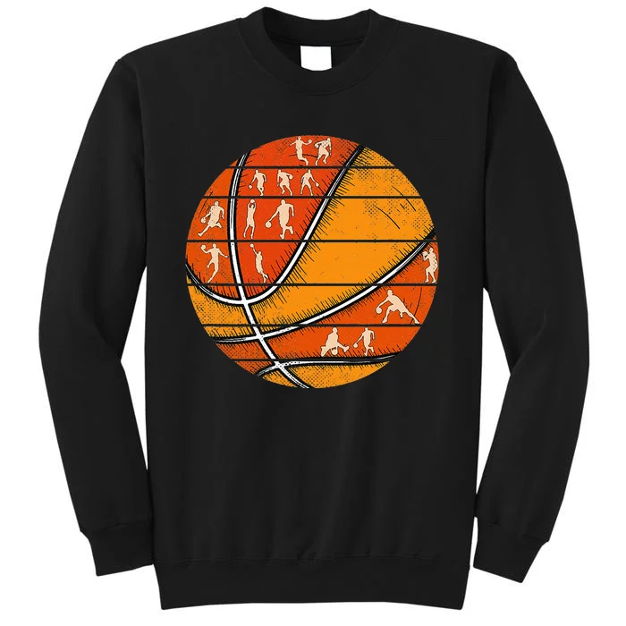 Vintage Basketball Retro Love Basketball Player Tall Sweatshirt