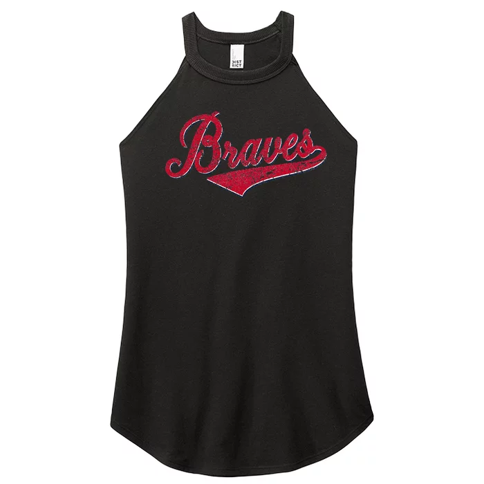 Vintage Braves Retro Throwback Women’s Perfect Tri Rocker Tank