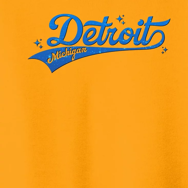 Vintage Blue Sporty Detroit Michigan Logo Toddler T-Shirt