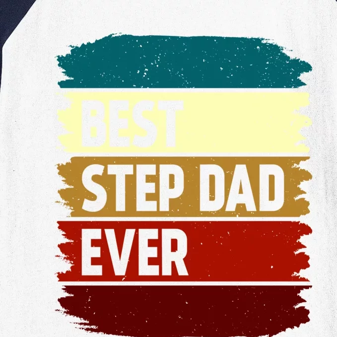 Vintage Best Step Dad Ever Gift Baseball Sleeve Shirt