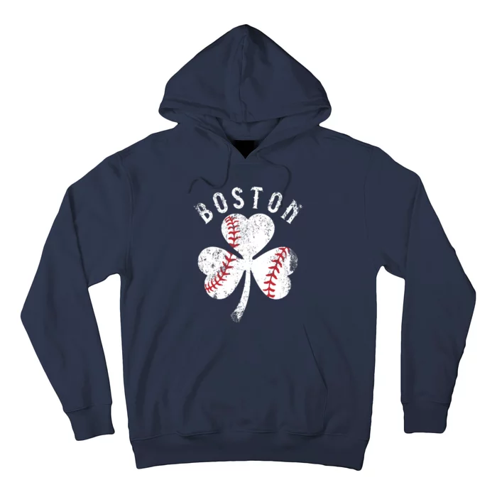 Vintage Boston St Patrick's Day Irish Shamrock Hoodie