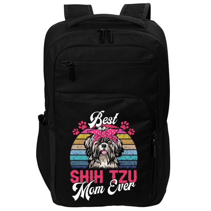 Vintage Best Shih Tzu Mom Ever Gift Impact Tech Backpack