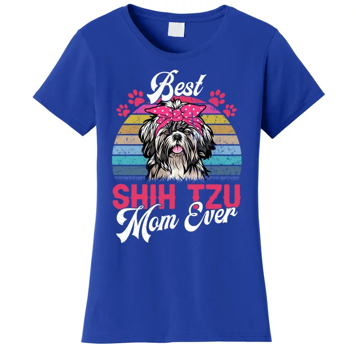 Vintage Best Shih Tzu Mom Ever Gift Women's T-Shirt