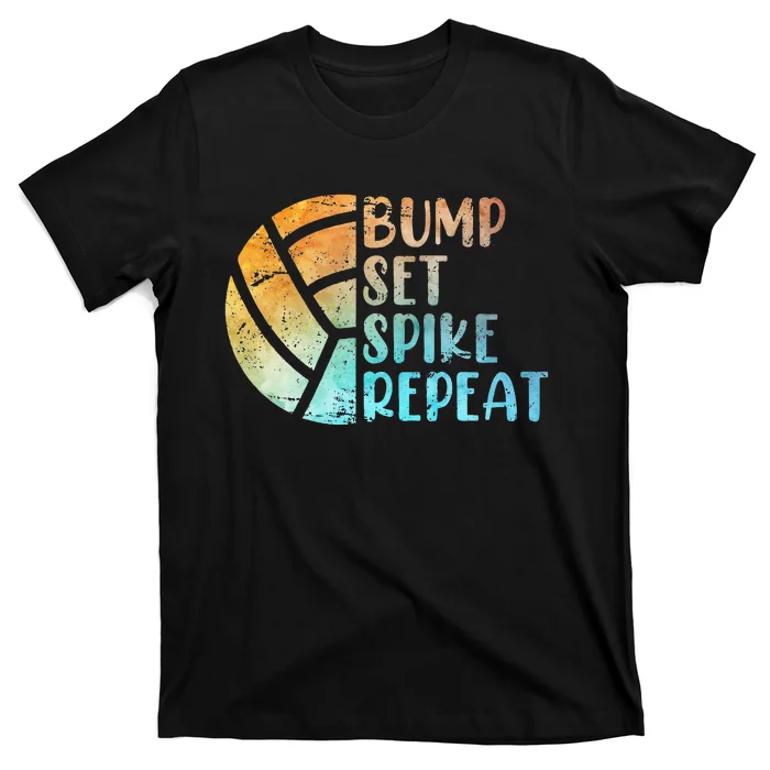 Volleyballer Bump Set Spike Repeat Volleyball T-Shirt