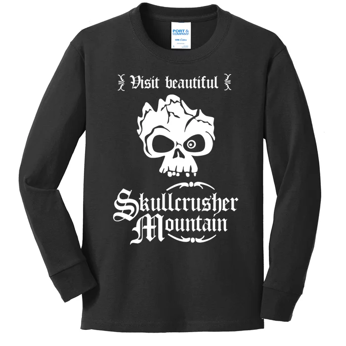 Visit Beautiful Skullcrusher Mountain Kids Long Sleeve Shirt