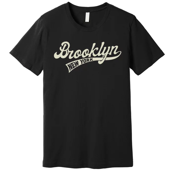 Vintage Baseball Style Brooklyn For Men & Women Premium T-Shirt