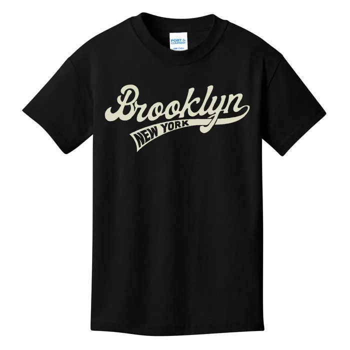 Vintage Baseball Style Brooklyn For Men & Women Kids T-Shirt