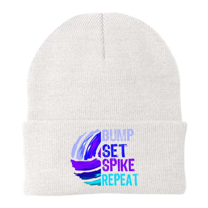 Volleyball Bump Set Spike Repeat Knit Cap Winter Beanie