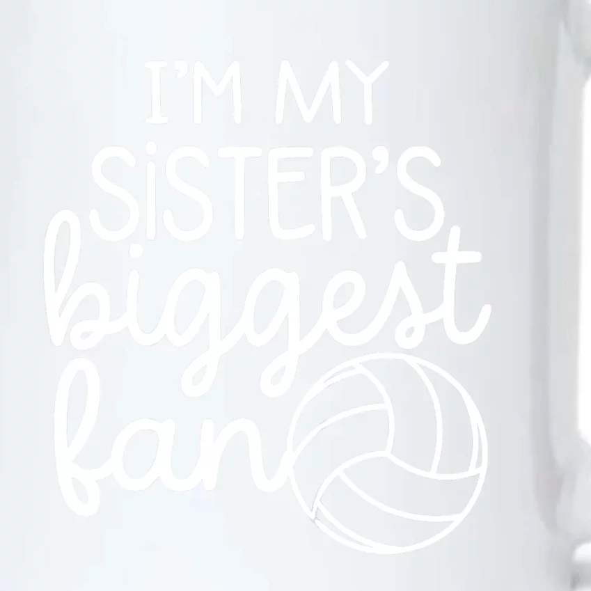 Volleyball Big Sisters Biggest Fan Black Color Changing Mug