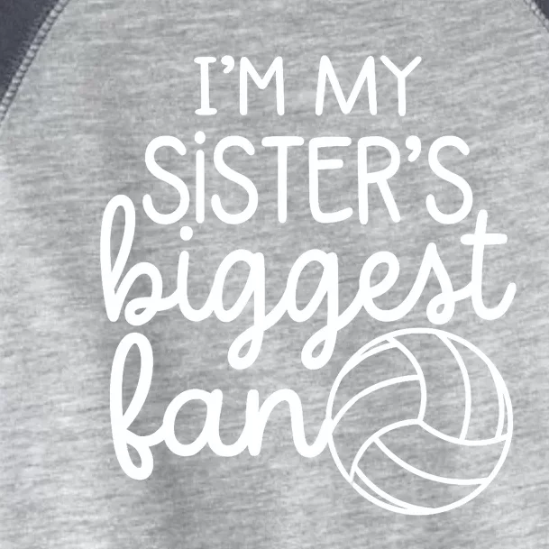 Volleyball Big Sisters Biggest Fan Toddler Fine Jersey T-Shirt