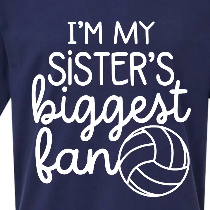 Volleyball Big Sisters Biggest Fan Sueded Cloud Jersey T-Shirt