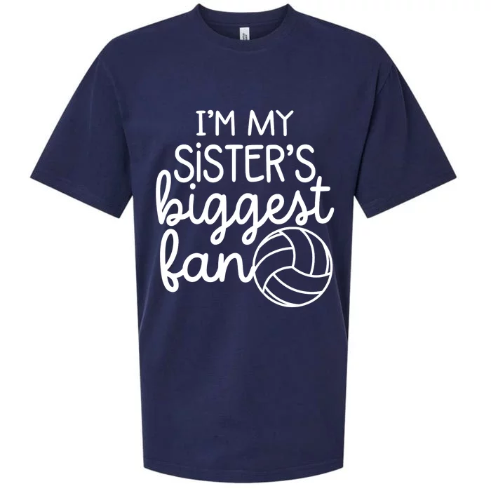 Volleyball Big Sisters Biggest Fan Sueded Cloud Jersey T-Shirt