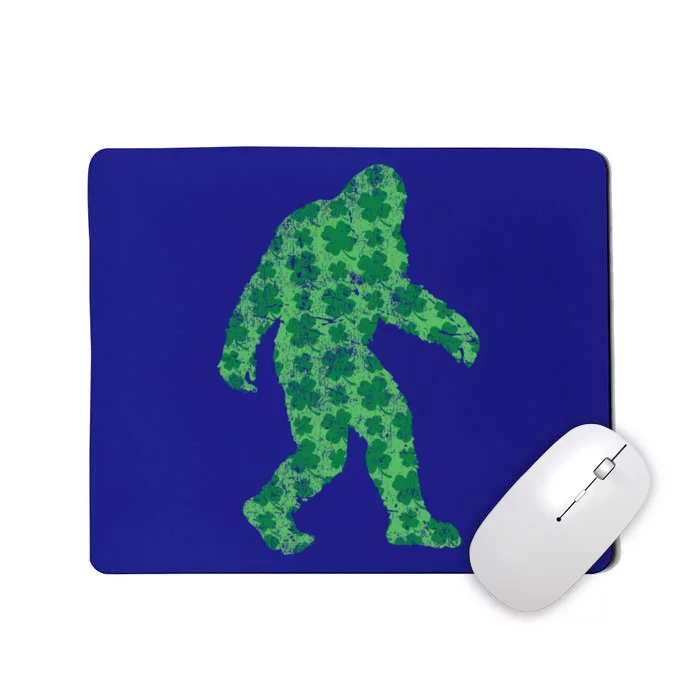 Vintage Bigfoot St Patrick's Day 4 Leaf Clover Sasquatch Meaningful Gift Mousepad