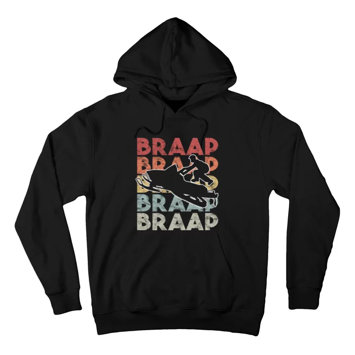 Vintage Braap Snowmobile Hoodie I Retro Snow Sled Gift Idea Hoodie