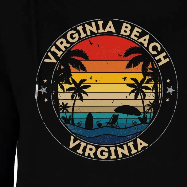 Virginia Beach Souvenir Virginia Reminder Womens Funnel Neck Pullover Hood