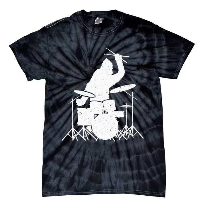 vintage Bigfoot Sasquatch Carrying Drum Tie-Dye T-Shirt