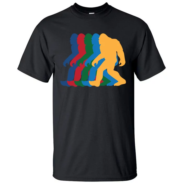 Vintage Bigfoot Silhouette Retro 70s Tall T-Shirt