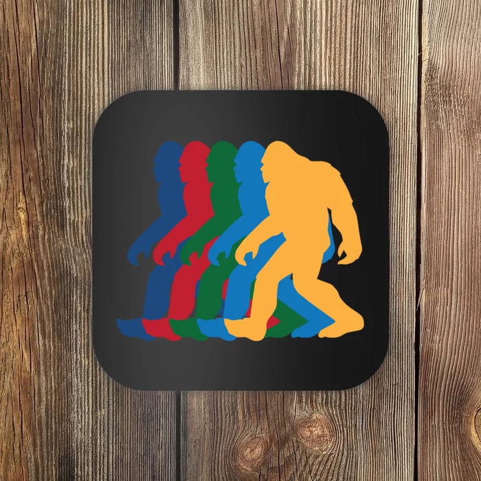 Vintage Bigfoot Silhouette Retro 70s Coaster