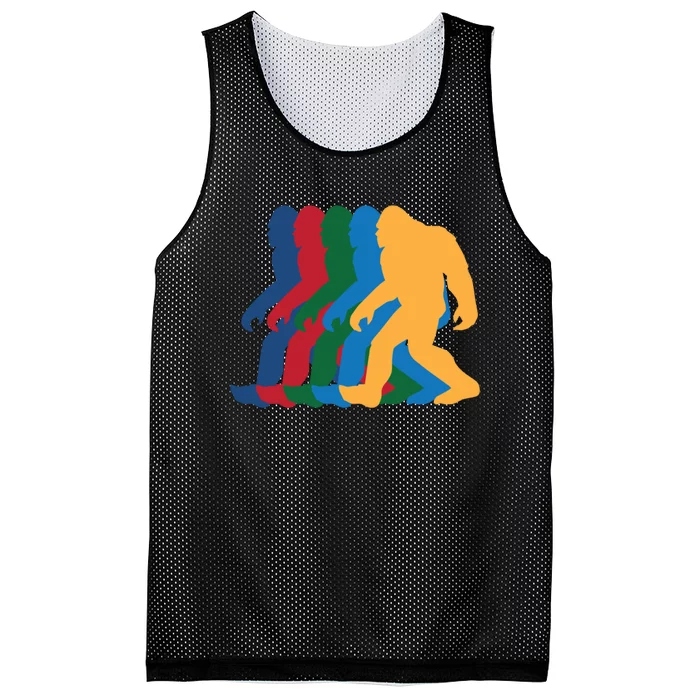 Vintage Bigfoot Silhouette Retro 70s Mesh Reversible Basketball Jersey Tank